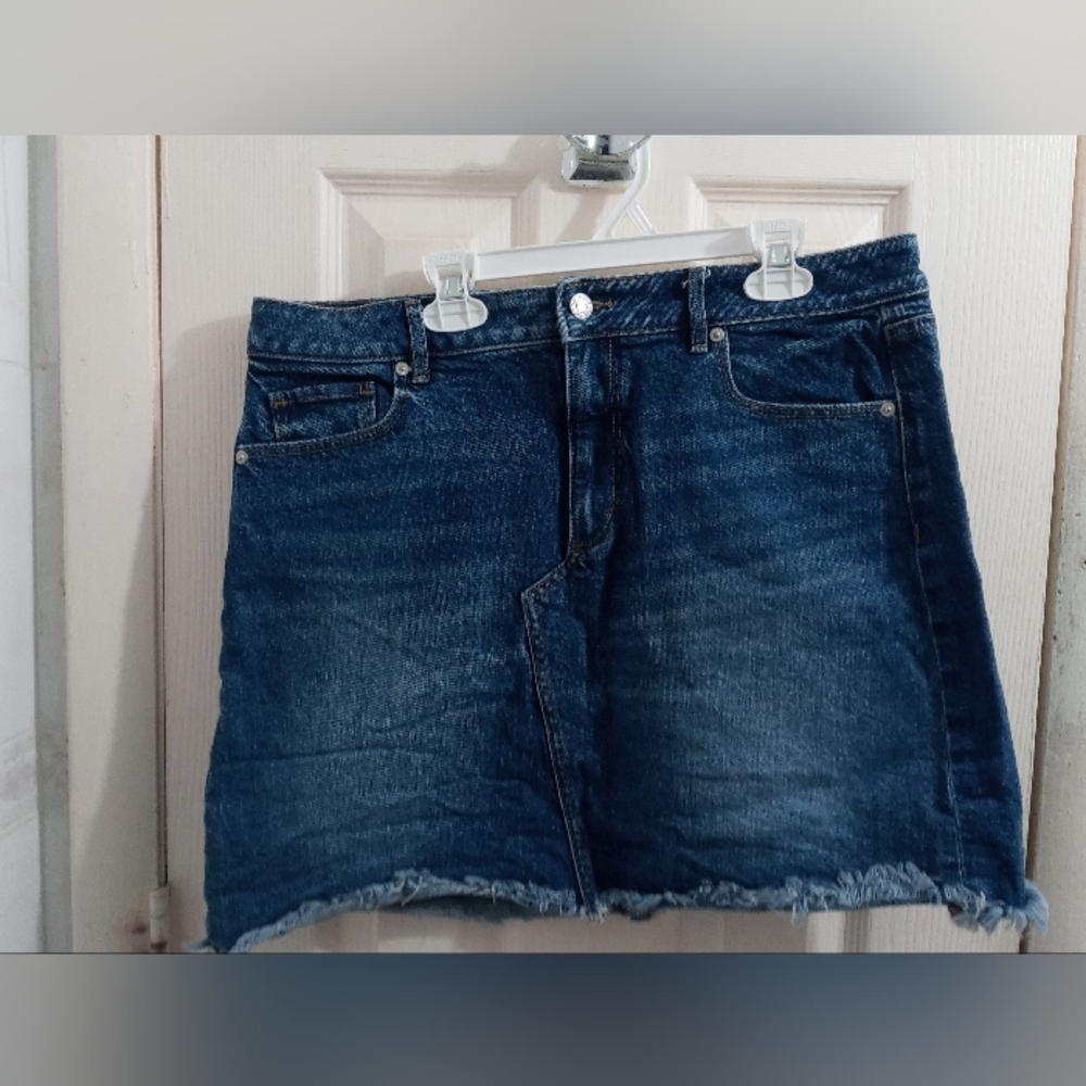 Loft Blue Mini Jeans Skirt Size 10